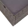 Sun Lounger with Sunshade and Cushions Poly Rattan Grey
