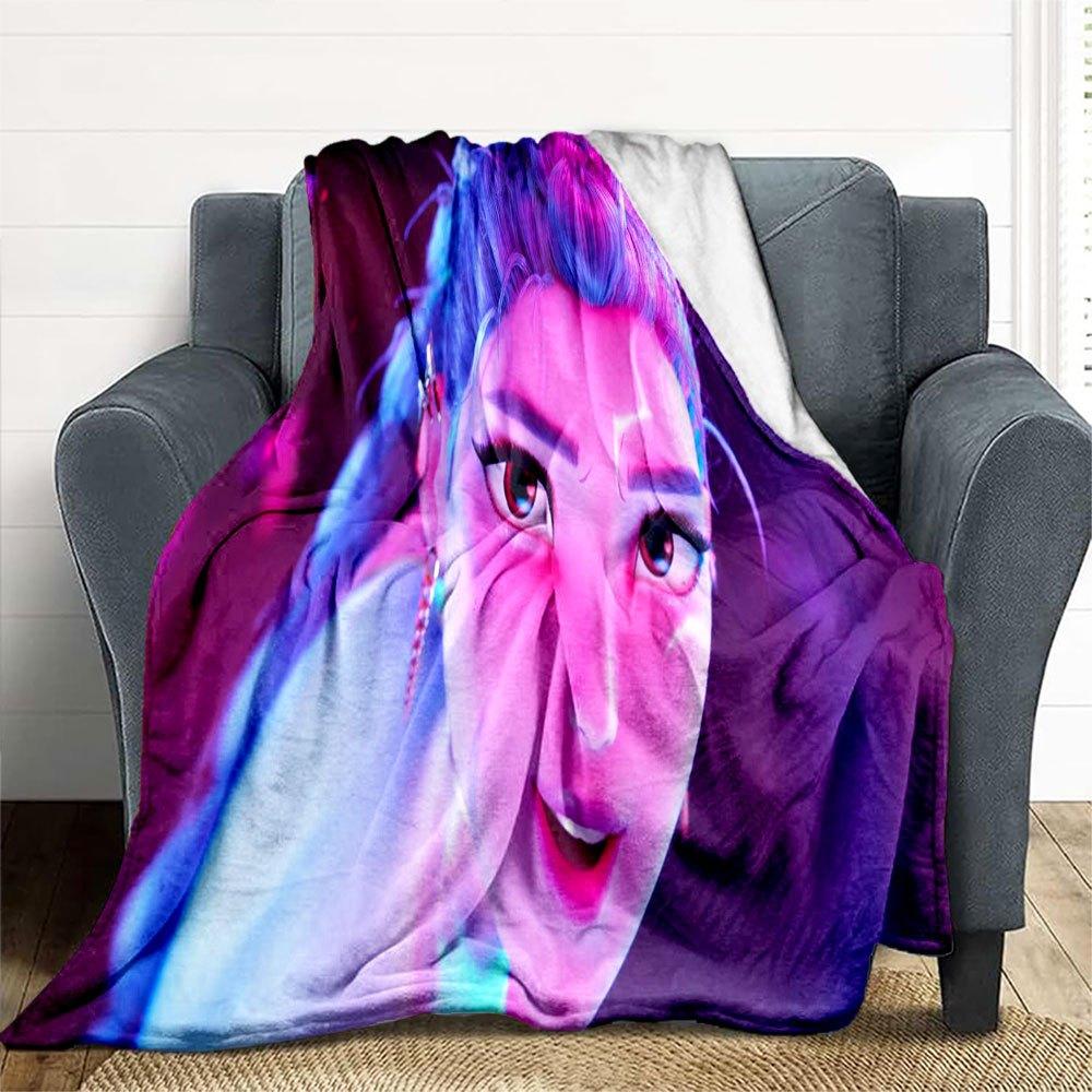 Neon Lights Fantasy Hair Accessory SetBlanket Lightweight Flannel Throw Blanket for Sofa, Bed, Travel, Camping, Livingroom, Office, Couch, C