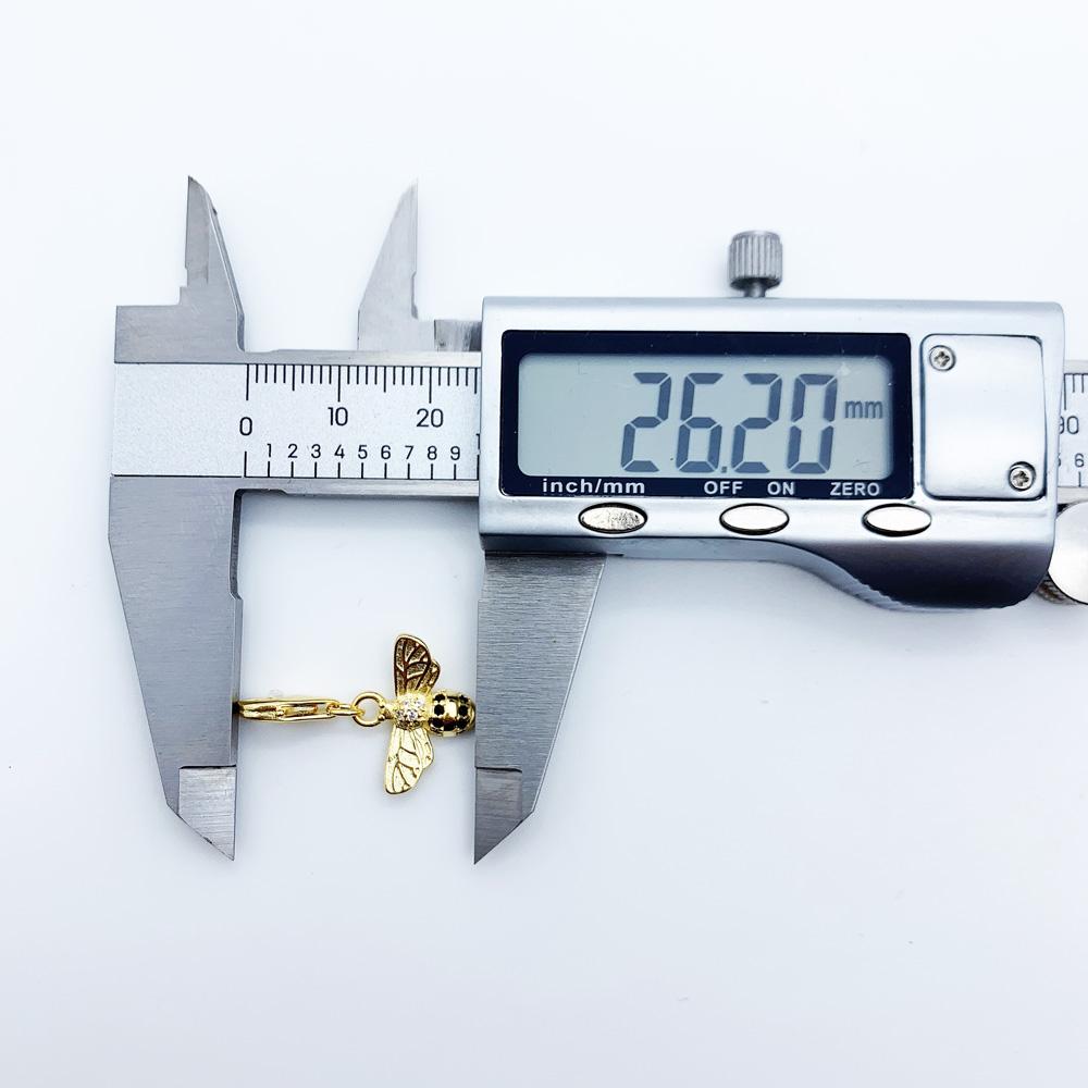 Copper Lovely Gold Color Bee Animal Pendants Charm For Women Men Fine Jewelry