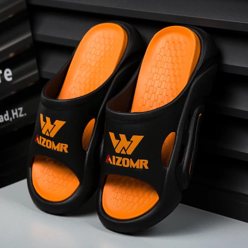 Men Slippers Summer Slides Flip Flops Indoor Outdoor Sandals Man Walking Casual Beach Shoes Anti Slip Flat Sandal Men's Shoes