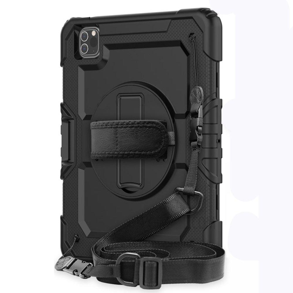 Armored case for iPad Pro 11" M2 2022 / M1 2021 / 2020 / 2018, 360 protection with stylus holder, Black