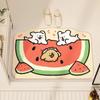 New Cute Cartoon Fruit Lines Puppy Bathroom Imitation Cashmere Floor Mat Bathroom Water Absorbent Non-slip Household Floor Mat