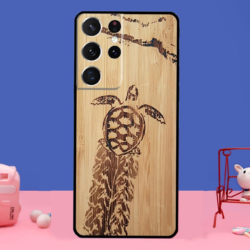 Θήκη Κινητού με Σχέδιο Ξύλου Χελώνας Για Samsung Galaxy S22 Ultra S8 S9 S10 Plus Note 20 Ultra S20 FE S21 Ultra