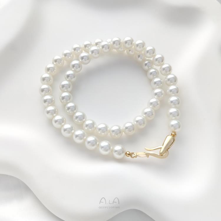 14K Gold Filled Peach Heart Fishhook Clasp for Bracelets & Necklaces - Color Preserving OT Closure, DIY Jewelry Connector.