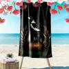 Magpies Roar Print Beach Towel, Large Soft Quick Dry Towel for Beach Camping Swimming
