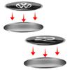 Car Door Side Aluminum Emblem Fuel Cap Auto Accessories for Volkswagen VW R GTI Scirocco CC Touareg Caddy Passat Polo MK7 TiguanLP5