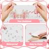 MEHOFOND 3 Pcs Pink Bow Baby Shower Table Cloth, Floral Coquette Sweet Girl Baby Shower Party Disposable Tablecloths Decorations, 108 x 54 Inch