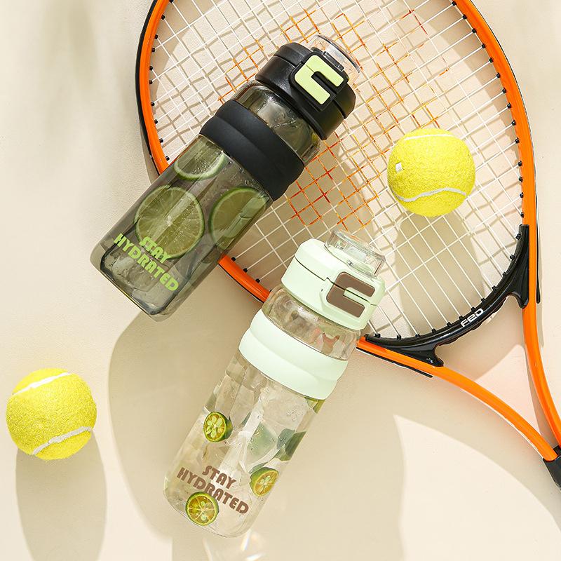 Water Bottle New Student Water Cup Outdoor Sports Large Capacity Straw Cup High Value Portable High Temperature Resistant Plastic Cup