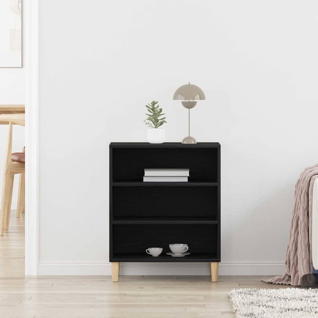 Sideboard in Black Oak Look 57 x 35 x 70 cm Engineered Wood
