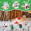 Set von 8 stilvollen und niedlichen Weihnachts-Miniatur-Weihnachtsmann-Weihnachts-3D-Harz-Weihnachts-Kleine Topf-Weihnachtsgeschenke Figuren, Weihnachtsmann, Schneemann,