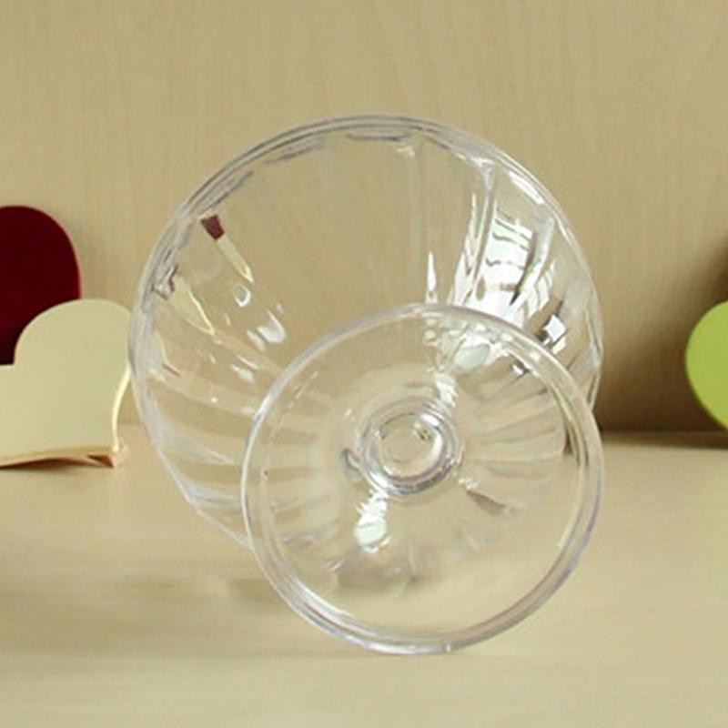 250 ml salátová mísa pro dezertní mlýnek Skleněný pohár s protřepávacím sklem Embosovaný pohár na zmrzlinu