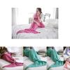 Soft And Stylish Mermaid Tail Blanket Plush Knitted Acrylic Throw For Spring And Autumn