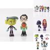 Youth Titans Action Figures Model Five Pack Dc Comics Robin Nightwing Pvc Decor