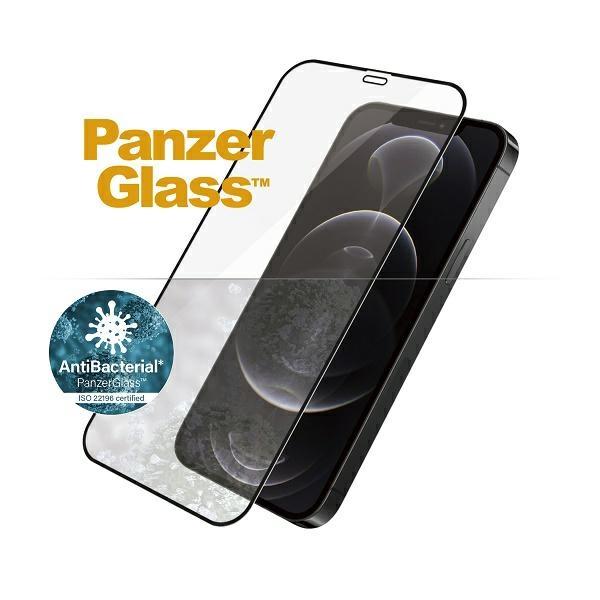 Szkło hartowane do iPhone 12 PanzerGlass Case Friendly Antibacterial Czarne