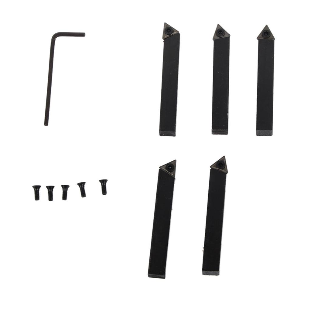 5PCs Carbide Turning Tool Indexable Set 516?Inch for Surface?Cutting  Boring  Chamfering