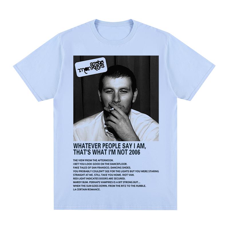

English rock Band Vintage Tshirt Arctic Monkeys Alex turner Harajuku Streetwear Cotton Men T shirt New Tee Tshirt Womens Tops 4XL