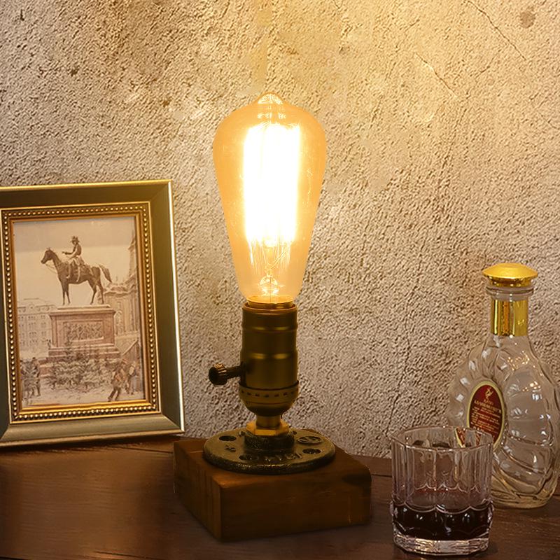Retro American Industrial Style Table Lamp for Living Room or Bedroom