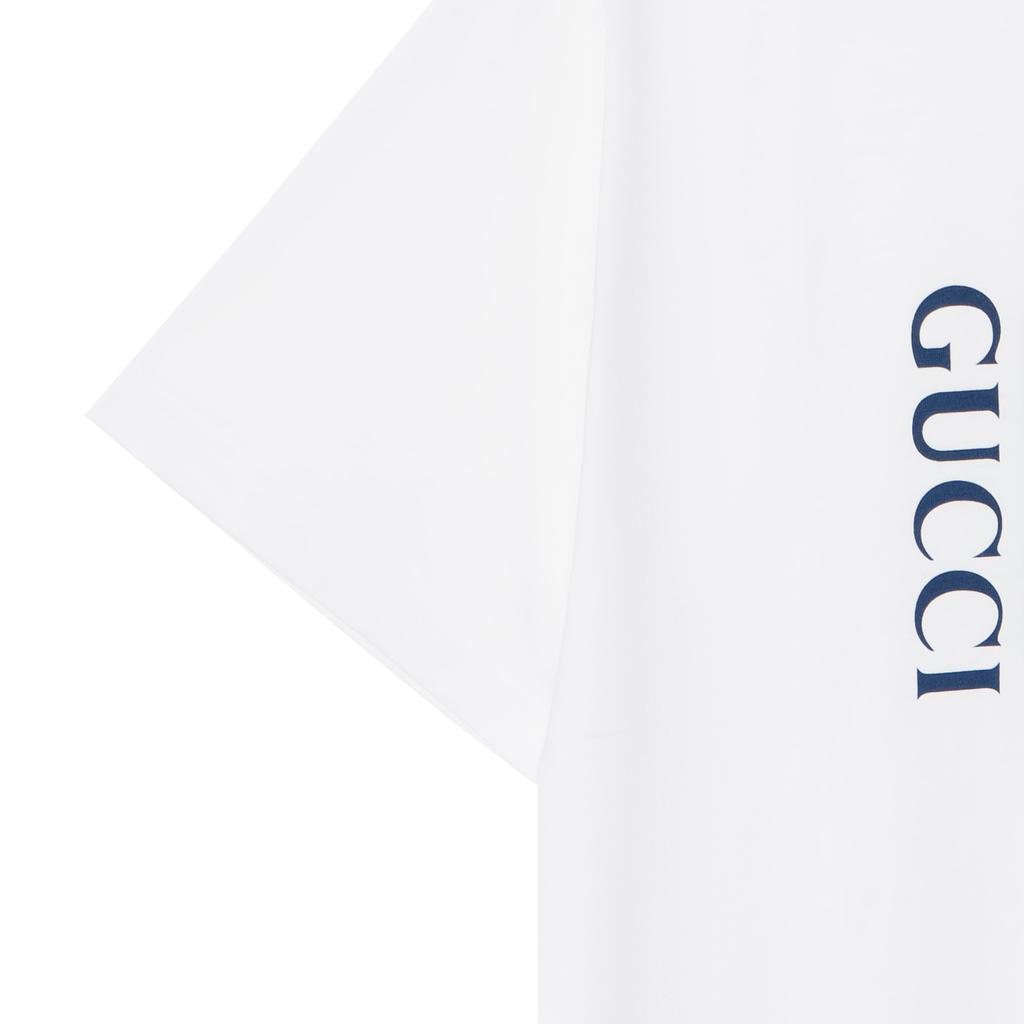 Gucci Baumwoll-T-Shirt mit Logo-Print 796395-XJHDB-9074