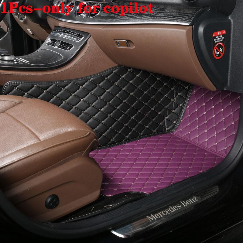 Car Floor Mat For Volkswagen Id4 High Quality Non-Slip Leather Woman Diamond Carpets Man Auto Foot Pads Interior Rugs