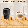 Bamboo Couch Cup Holder with Side Storage Pocket Versatile Couch Arm Tray Organizer Non Slip Practical Sofa Armrest Tray Table