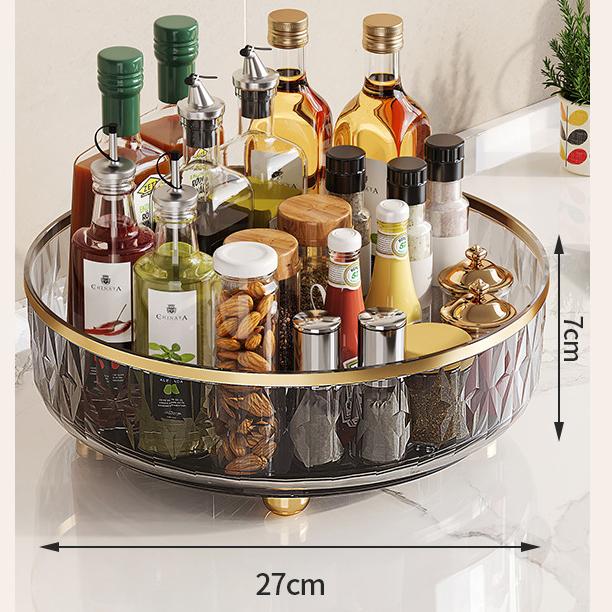 Lazy Susan Turntable Organizer, Rotating Organizer for Cabinet, Kitchen, Pantry, Dining Table, Countertop, Vanity, Spinning Food Storage Container