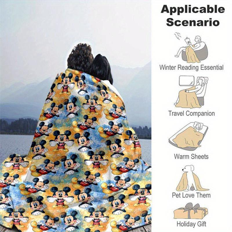 Mickey & Minnie Decke Weiche, Warme Flanell-Kuscheldecke für das Sofa, Weiche Warme Bettwäsche-Tagesdecke, Einzigartige Geschenkidee.