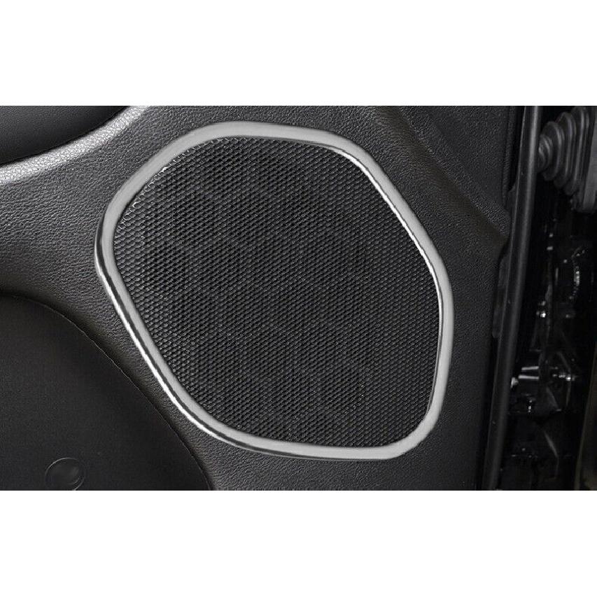 For Jeep Grand Cherokee 2011-2021 Chrome Steel Inner Door Speaker Sound Cover