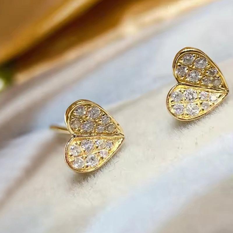 Shein Earrings, Heart-Shaped Love Simple Jewelry, Lady Elegant Wind Stud Earrings