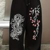 Longteng Imprimé Mode Style Rue Décontracté Sportif Gothique Y2K Pantalon d'Été Hommes et Femmes