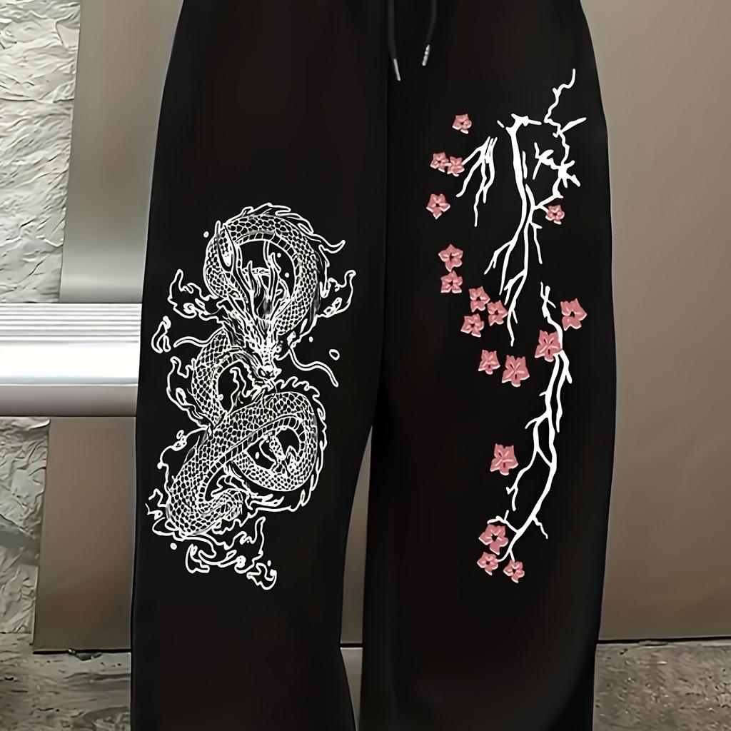 Longteng Imprimé Mode Style Rue Décontracté Sportif Gothique Y2K Pantalon d'Été Hommes et Femmes