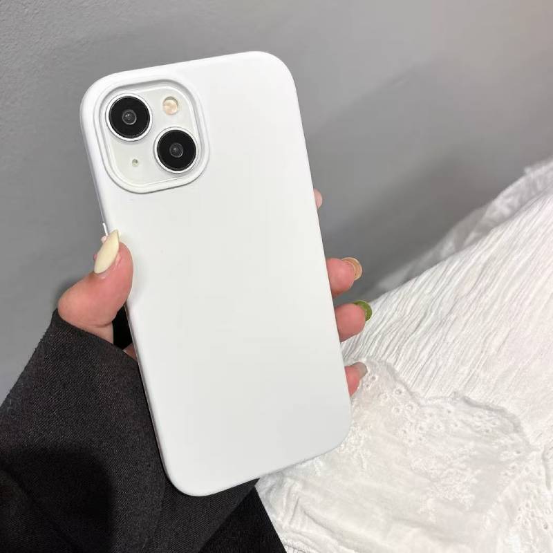 14 Iphone For Pro Solid Color Liquid Silicone Phone Case With Absorption Shock