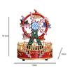 New Hot Sale Music Box Movement Christmas Ferris Wheel with Figurines Colorful Lights  Indoor Christmas Decorations