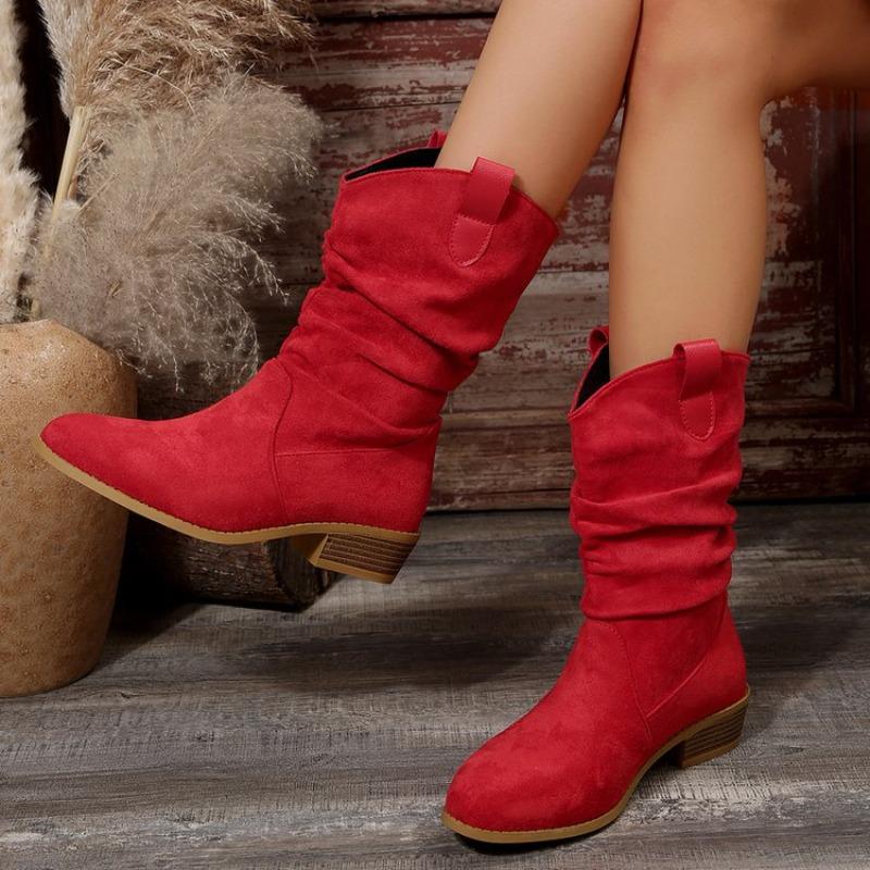 Hehe Stivali Capispalla Donna Estate Moda Europea Casual Multi-Abbinabili Stivali alla Moda Tacco Spesso Stivale Singolo