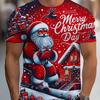 Festival Christmas Carnival Short Sleeve TShirt Men New Year Santa Gifts Casual Y2K T Shirts Xmas Element Tops Tees