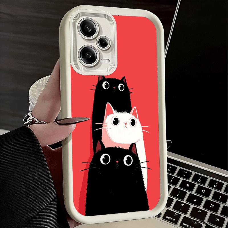 Cat Cute Kitten Cartoon Soft Phone Case for Xiaomi Redmi Note 15 14 13 12 11 Pro Plus 10S 11S 4G 11T 5G Shell Silicone Funda