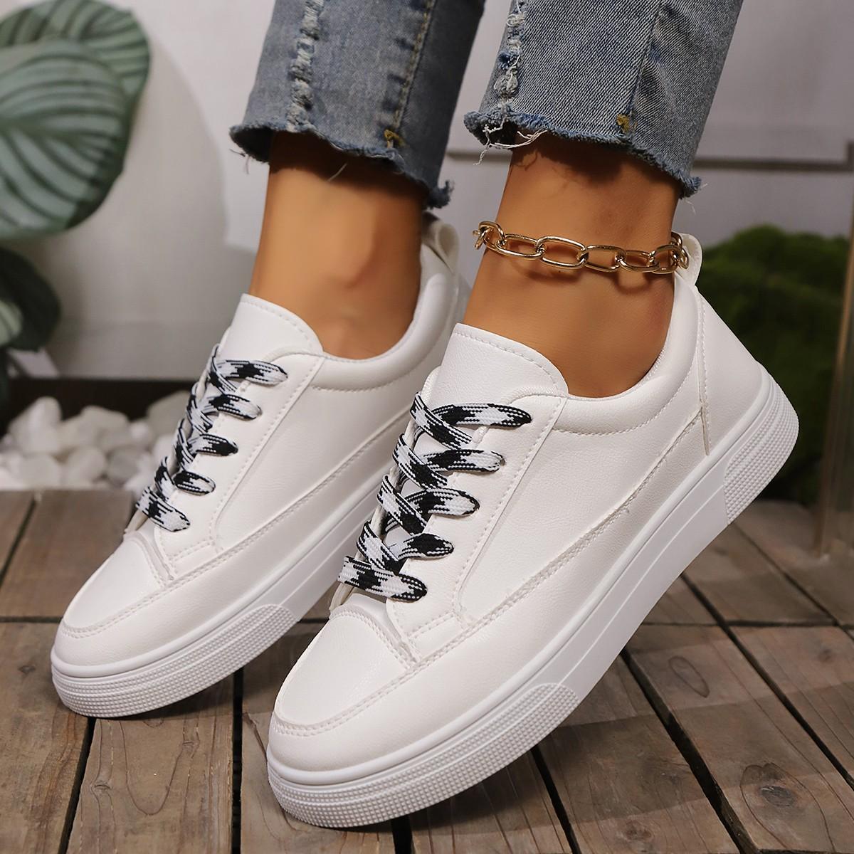 

Большие размеры импортной торговли модные трендовые кроссовки для женщин 2024 года весна и осень новые легкие простые повседневные универсальные спортивные женские туфли 42 белый