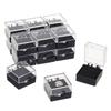 16pcs Plastic Presentation Boxes for Badge Storage & Display with Foam Black 30.5x38x21.5mm Inner Diameter: 28x28x9mm