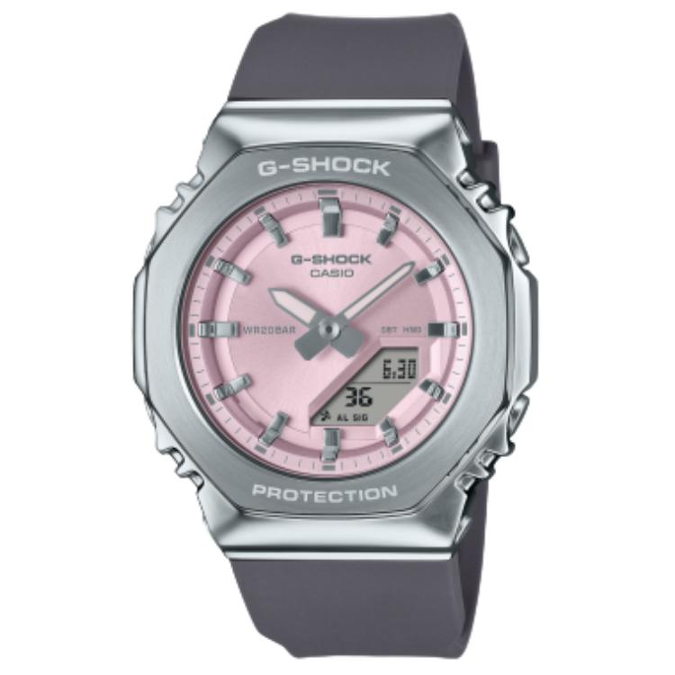 CASIO Analog Digital G Shock GM S2110 4A GM-S2110-4A Pink Watch Dial