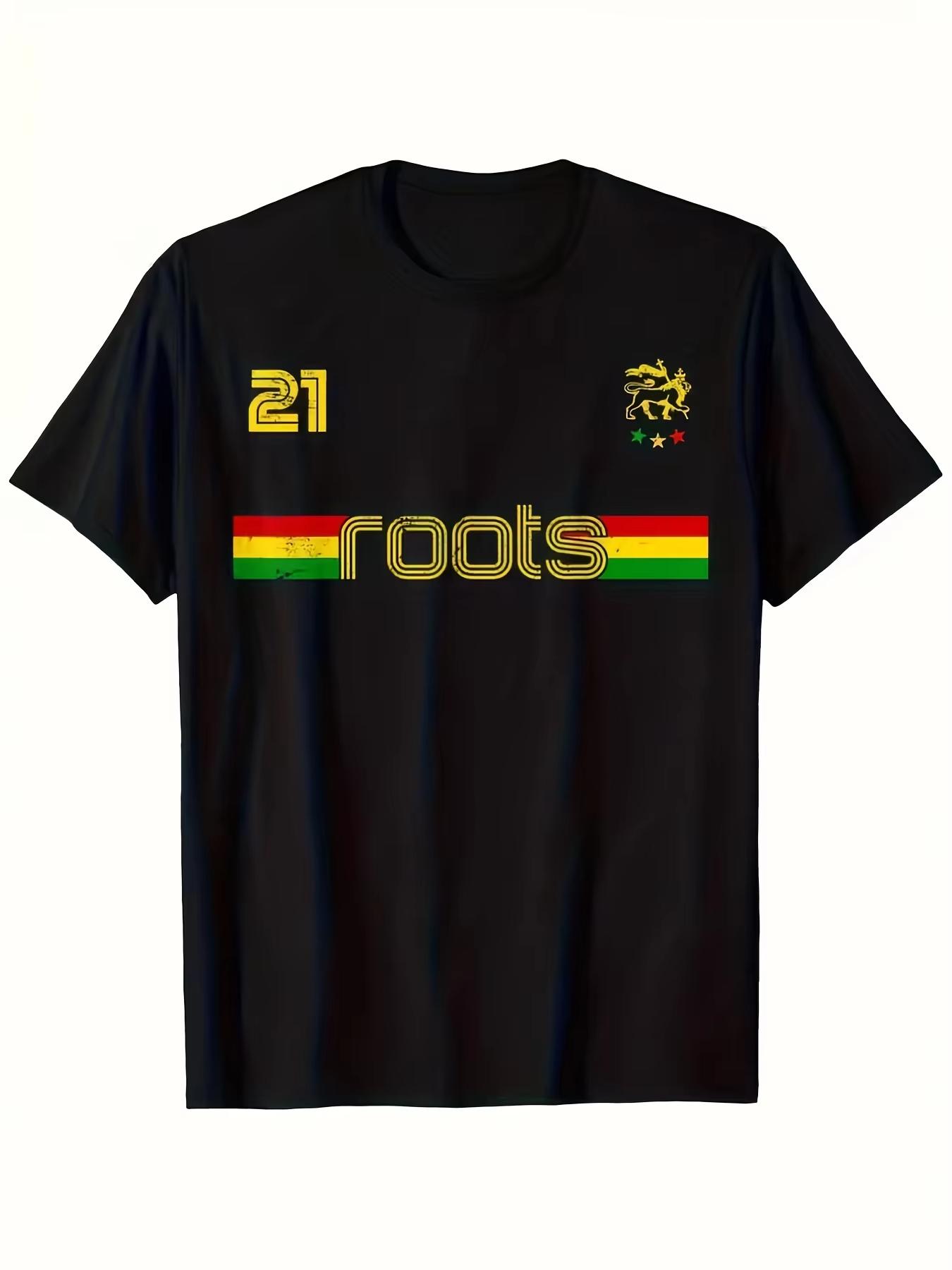 Reggae Rastafari Ethiopia Jamaica Football Style Tshirt Unisexs and Womens Casual Cotton Tshirt Printed Tee 2026 summer new XL