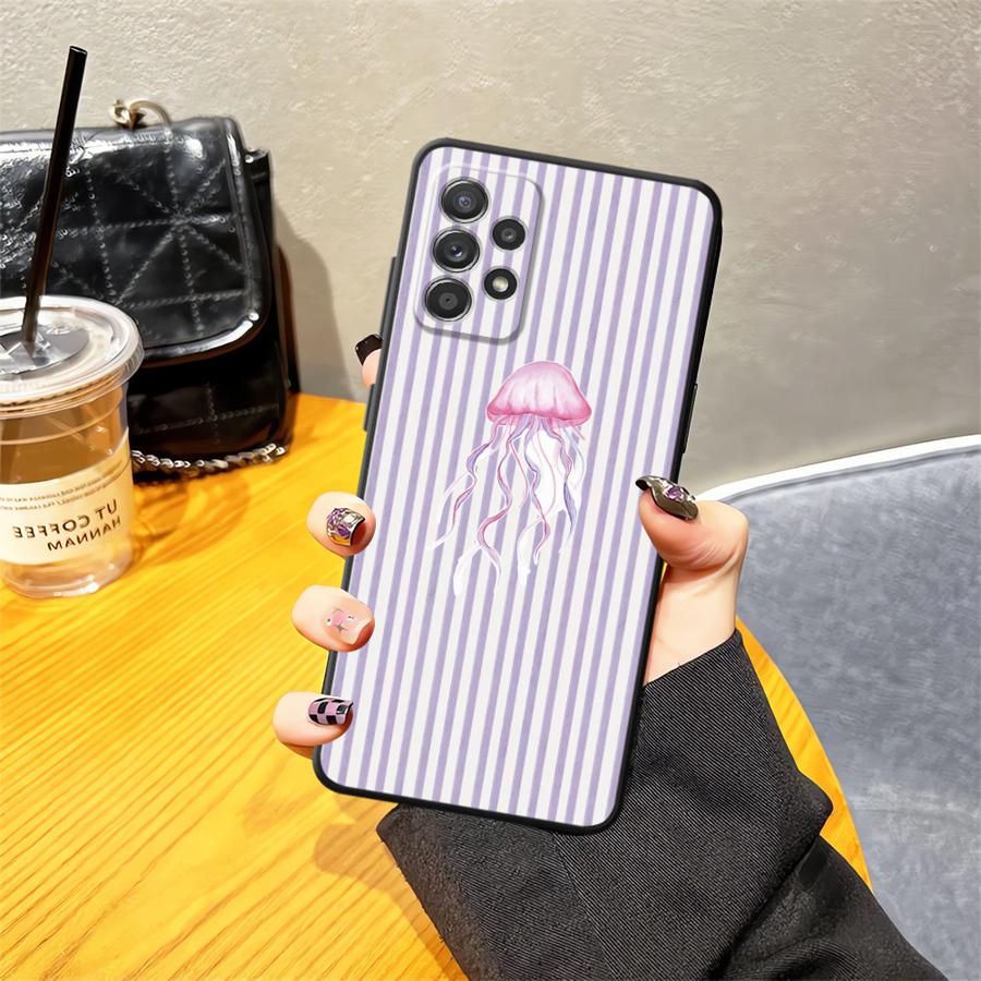 Case for Samsung Galaxy A10 A20 A05 Note 20 Ultra 9 10 A04 A01 A02 A06 A50 A70 A03 A30 A40 Soft Back Phone Cover Marine Animals