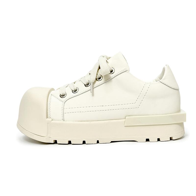 Thick soled couple derby shoes Fashion designer's New style Outdoor leisure walking Daily quality youth Black and white shoes