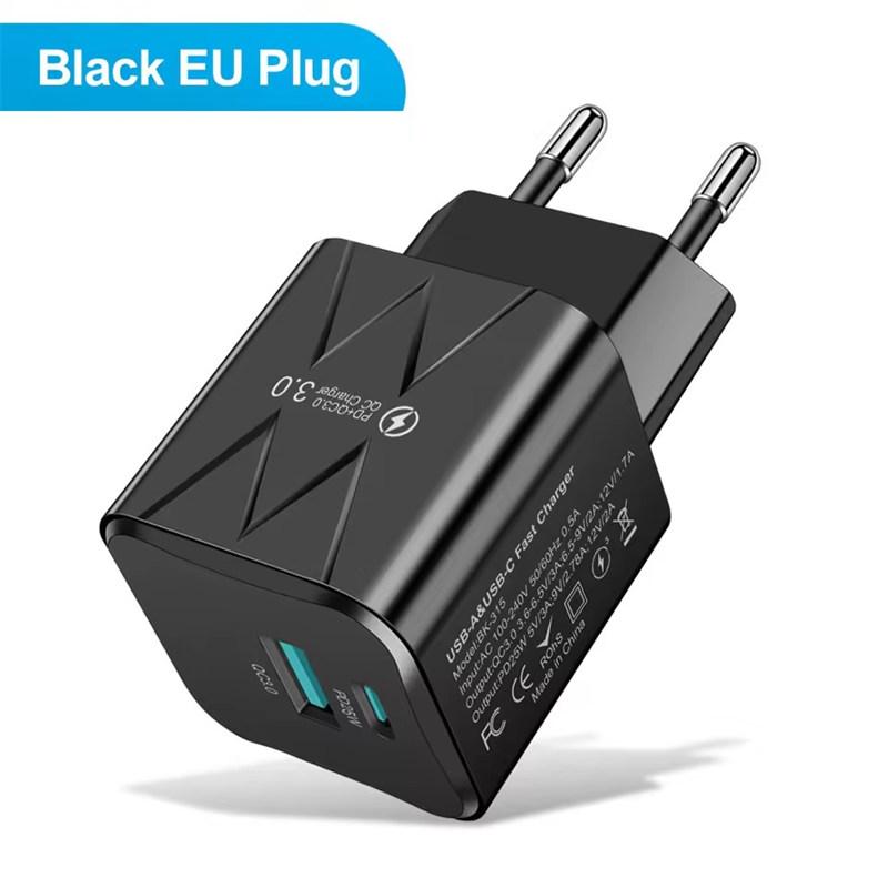 PD 25W USB C Fast Charger for iPhone 15 Pro Max Xiaomi 14 Oneplus EU US Mini 2 Ports Travel Plug Phone Fast Charging Adapter