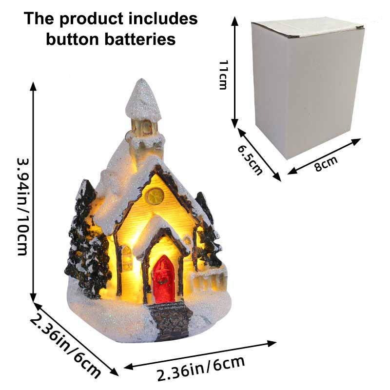 Dekorationen Dorfhaus Dekor Weihnachten Laterne Dekoration Harzhaus Sammlerstücke Gebäude Figur Mit LED-Licht