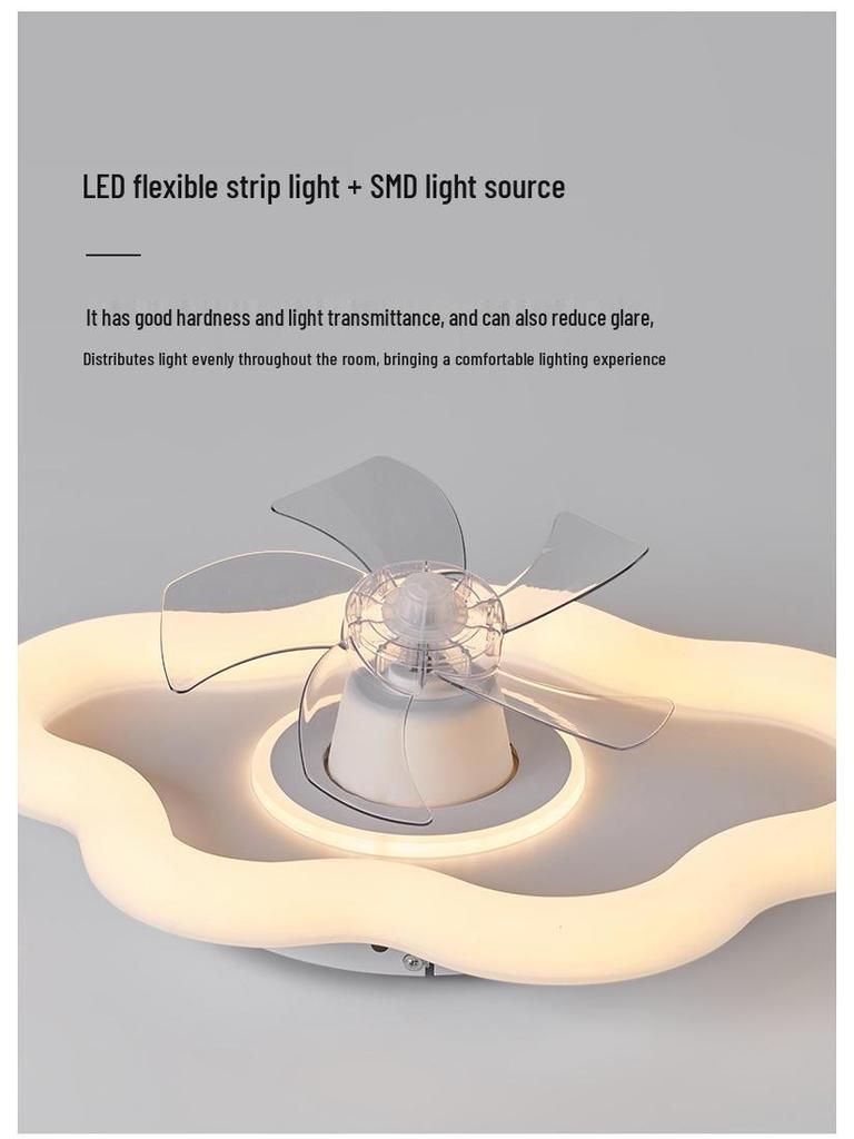 Nordic Minimalist LED Ceiling Fan Light for Master Bedroom