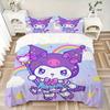 3pcs Rainbow Kuromi Bedding Set - Includes 1 Quilt Cover and 2 Pillowcases, Comfortable Bedding with Stylish Design for Bedroom H093