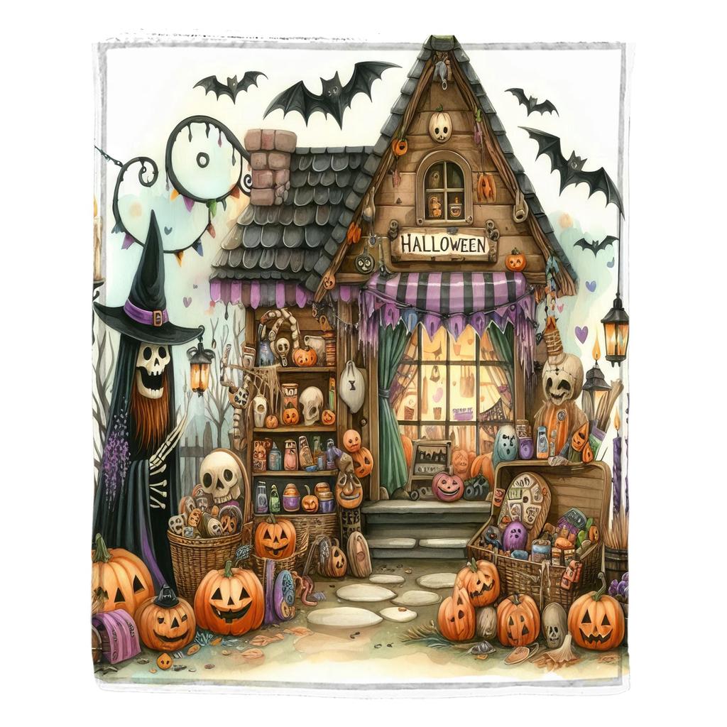 Halloween Mintás Takaró