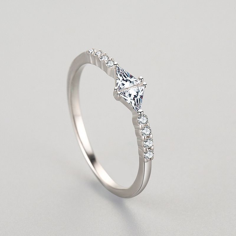 Tancise Classic 925 Sterling Silver  Zircon Ring Ladies Jewelry Wedding Promise Party Gift
