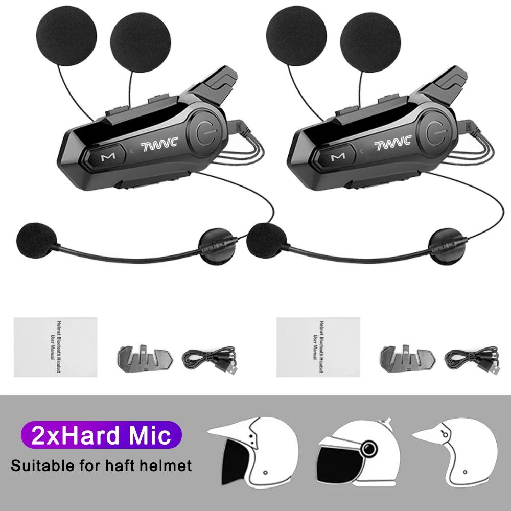 1/2 X1 Bluetooth Motorcycle Helmet Intercom Headset For 2 Rider 1000M intercomunicador Moto Interphone Wireless Handsfree Call