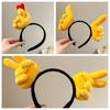 Hand Heart Funny Gesture Headband Plush Cosplay Hair Hoop Sweet Plush Hairband  Photo Pros