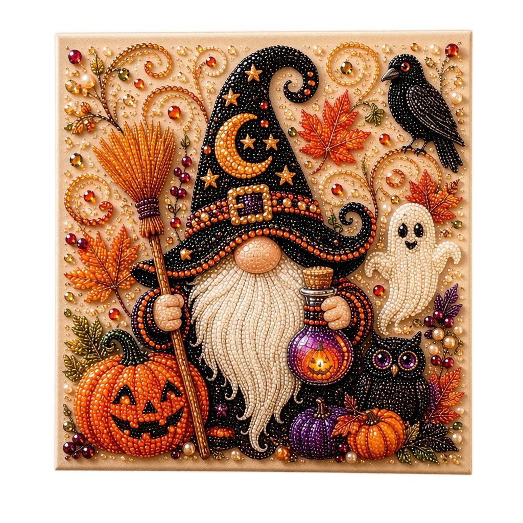 Halloween Gnome Bead DIY Set - Festive Kit for Holiday Home Decor